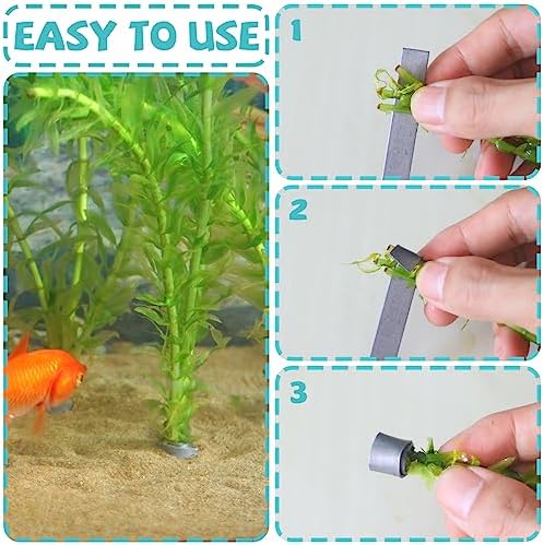 Substrate anchoring using pliable metal strips to prevent aquatic plants floating