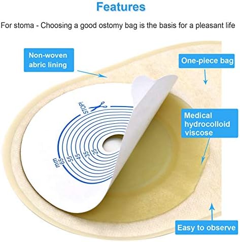 YEYSXSY ostomy supplies cut to fit flange with measurement scale guide