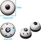 Metal dog training bell with non-skid rubber base
