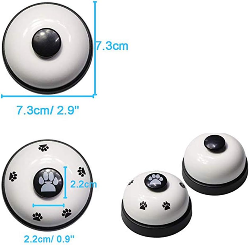 Metal dog training bell with non-skid rubber base