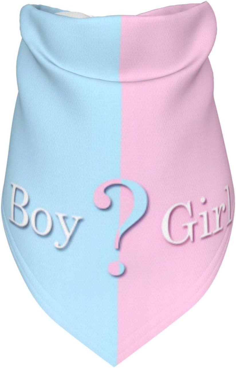 Vercosee pink and blue boy or girl dog scarf graphic detail