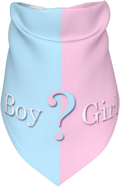 Vercosee pink and blue boy or girl dog scarf graphic detail