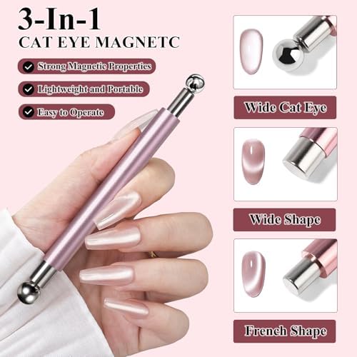 Using cat eye magnet pen on gel nail polish