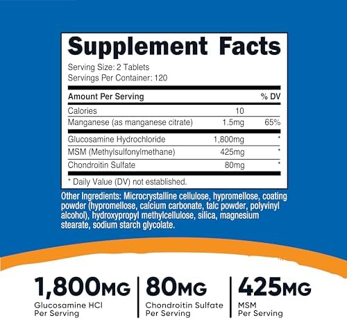 Triple formula joint supplement for cartilage wellness and mobility support