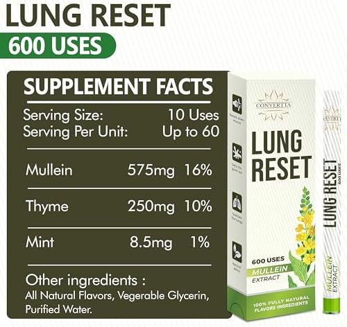 Natural mullein leaf aromatherapy pen for lung health and detox