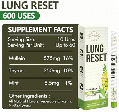 Natural mullein leaf aromatherapy pen for lung health and detox