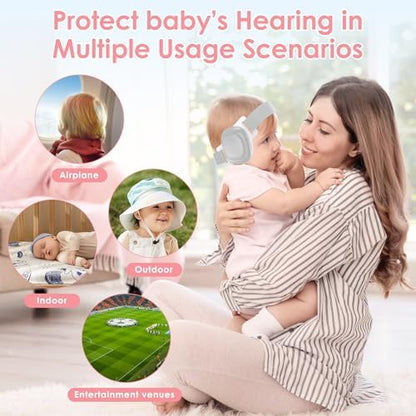 Side view of Aixmeet baby ear muffs with soft padding