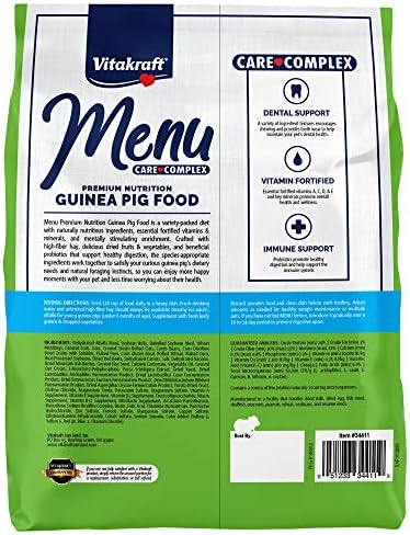 Vitakraft premium guinea pig food pellet blend close up