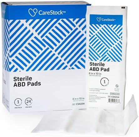 Side profile of the thick super absorbent core layer of the CareStock medical pad.