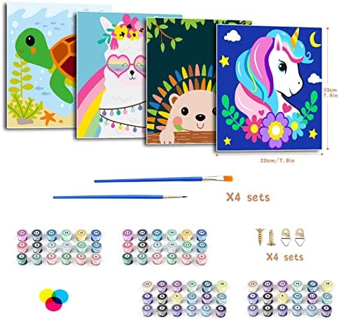 Premium acrylic paint set showing vivid colors and opaque coverage on numbers.