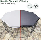 YGCASE imported eight panel weather proof shade top protecting small puppies from outdoor sunlight