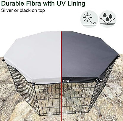 YGCASE imported eight panel weather proof shade top protecting small puppies from outdoor sunlight