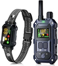 Dark blue electronic dog training collar showing digital display screen