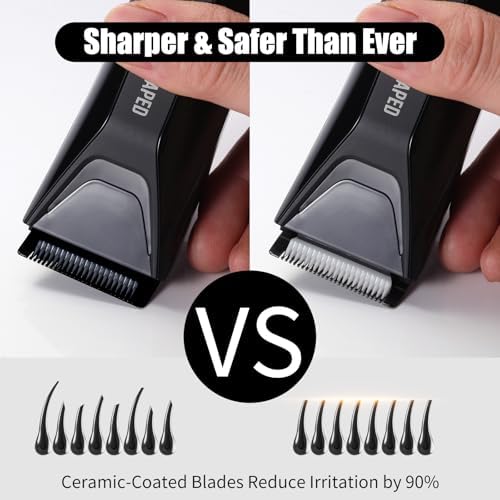 Side profile of Wusuker ceramic groin hair trimmer blade