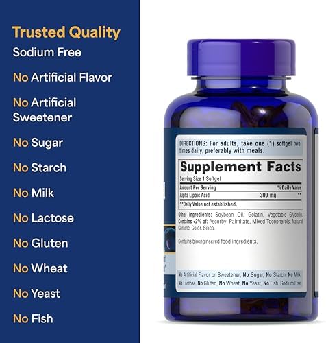 Puritan's Pride Alpha Lipoic Acid complete retail box and bottle display