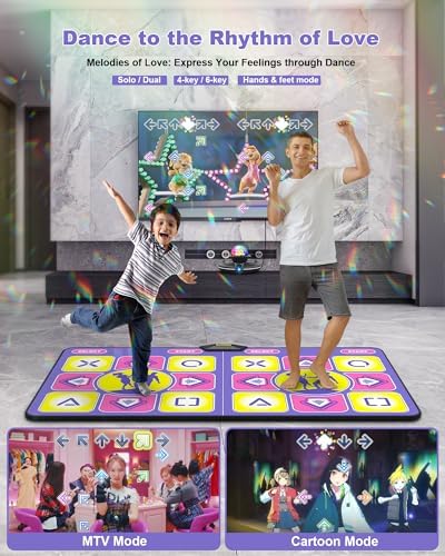 Acelufly dance mat connected to a TV with HD camera visible