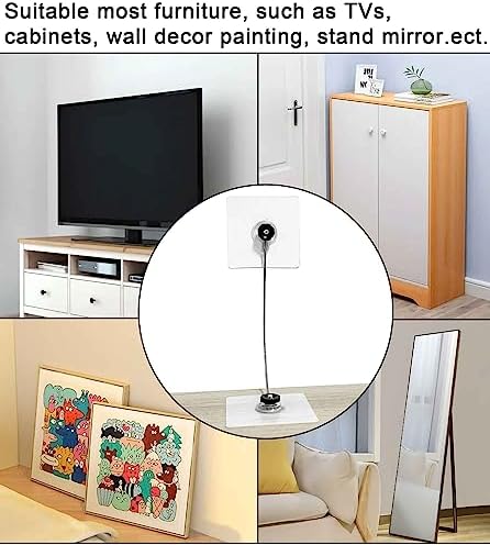 Omypuehen earthquake resistant cabinet safety straps securing a tall bedroom dresser to the wall