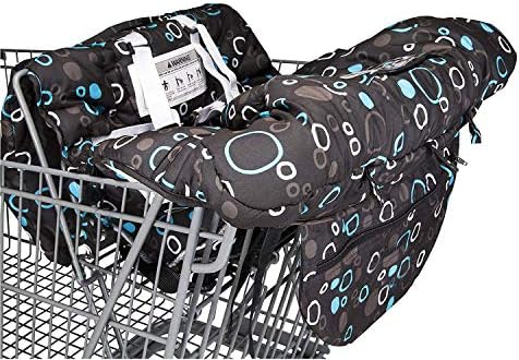 Universal baby high chair cover in black showing the soft comfort cushioning inside.