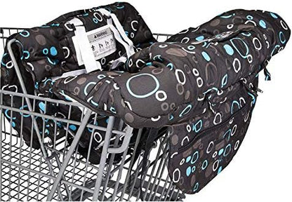 Universal baby high chair cover in black showing the soft comfort cushioning inside.