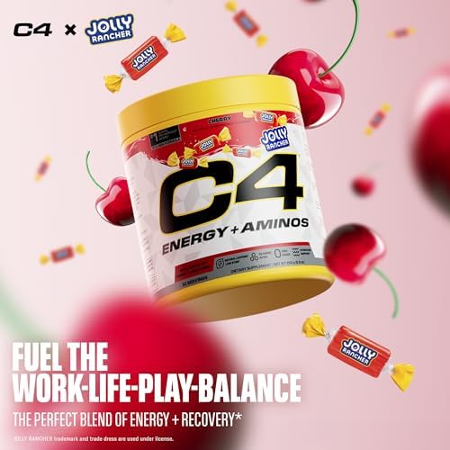 Cellucor C4 Energy Plus Aminos Powder mixed in shaker cup with water
