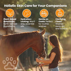 Back label of Healthy Paw Life pet shampoo showing directions and benefits