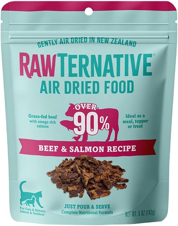 Grandma Mae's Country Naturals RawTernative Air-Dried Cat Food, Beef & Salmon Recipe, 90% Real Beef & Salmon, Complete & Balanced Meal for Cats & Kittens, Gently AirDried in New Zealand, 14 oz - Image 15