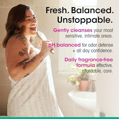 Authentic USA imported vH essentials feminine hygiene wash for odor control.