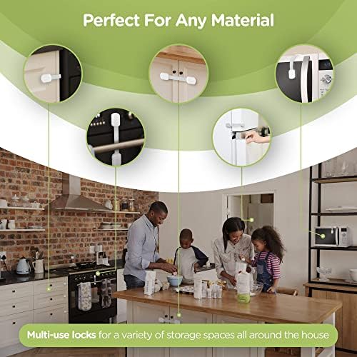 Skyla Homes baby proofing locks installed on refrigerator