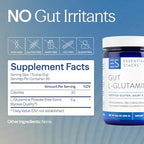 Essential Stacks Gut L-Glutamine Powder third-party tested certification seals