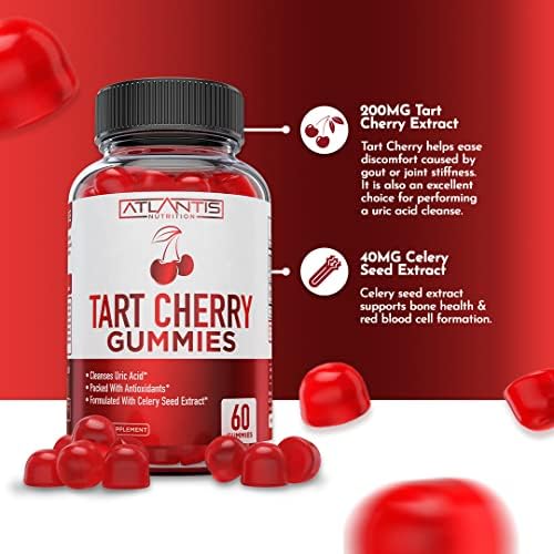 Atlantis Nutrition Tart Cherry Gummies ingredient and supplement facts label