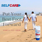 SelfCare Plus foot cream texture for rapid absorption on cracked skin.