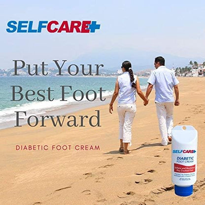 SelfCare Plus foot cream texture for rapid absorption on cracked skin.