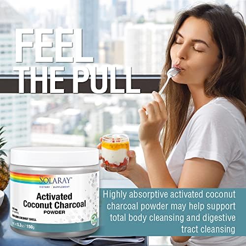 Solaray lab verified charcoal powder 300 servings container