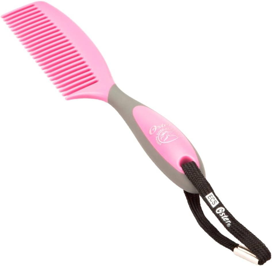 Oster Equine Care Series Mane And Tail Comb Pink front view