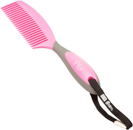 Oster Equine Care Series Mane And Tail Comb Pink front view