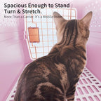 Rizzari compact pink pet kennel container for small cats