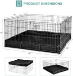 Rabbit PlaypenSmall Animal Cage with Waterproof Mat, 48" L*48" W*24" H Metal Hedgehog with Door, C&C Cage for Guinea Pigs, Bunny, Hedgehogs, Chinchillas(Playpen Only) - Image 7