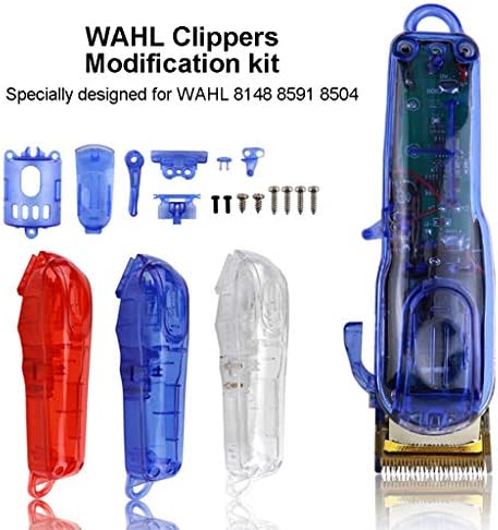 Complete set package view including all clear housing plates and metallic installation screws.