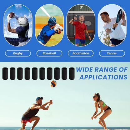 Lightweight black finger cots being worn for basketball and cricket