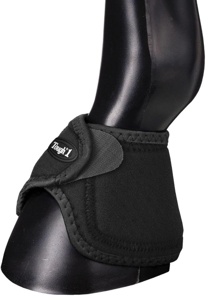 Tough 1 Performers First Choice No Turn Bell Boots front view black large