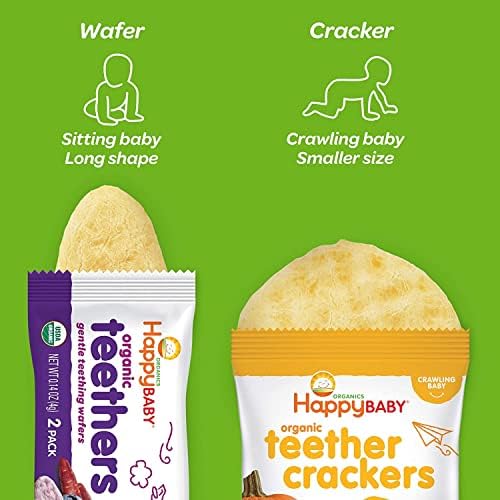 Authentic blueberry and purple carrot flavored infant soothing teething snacks