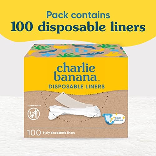 Charlie Banana unscented cotton diaper liners for sensitive skin