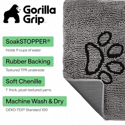 Gorilla Grip SoakStopper entryway mat placed flat on a clean dry floor
