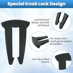 Set of 5 black Lwuzkdo toddler proof kitchen knob guards