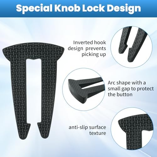 Set of 5 black Lwuzkdo toddler proof kitchen knob guards