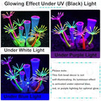 Non toxic fluorescent fish tank accessory with realistic details