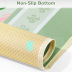 Folded Unicorn Castle splat mat highlighting its lightweight and travel-friendly design