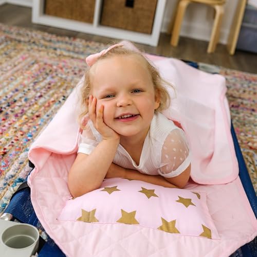 Wildkin nap mat rolled up for travel