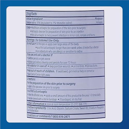 Alcohol Free Povidone Iodine Liquid Antiseptic Bottle Display