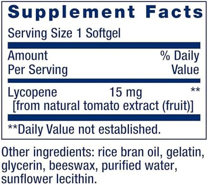 Authentic imported Life Extension tomato derived lycopene capsules for vascular health